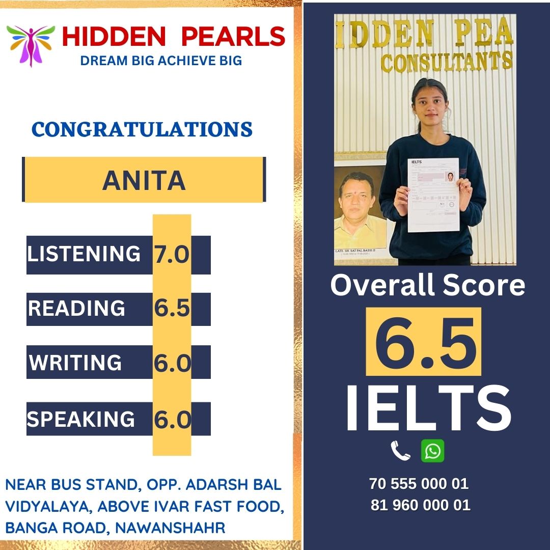 Anita — IELTS result, Hidden Pearls