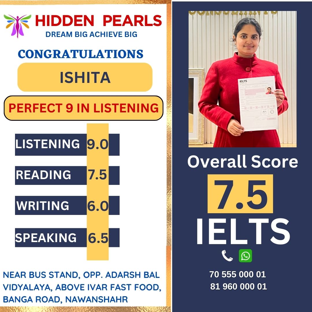 Ishita — IELTS result, Hidden Pearls